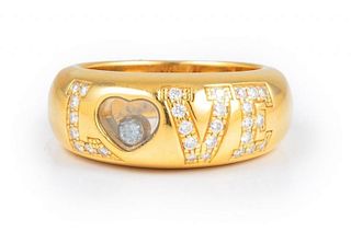 A Chopard Happy Diamond Ring