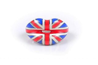 British Flag Enamel Lip Ring, by Solange Azagury-Partridge
