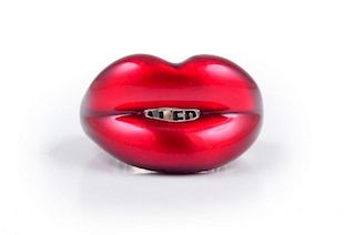 A Red Enamel Lip Ring, by Solange Azagury-Partridge