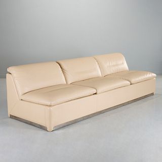 Saporiti, "P10 Proposals" 3-seat leather sofa