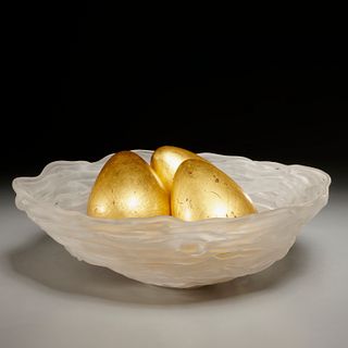 Molly Stone, lampwork and gilt glass sculpture