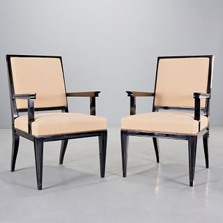 JM Frank (after), (2) lacquered fauteuils, Marino