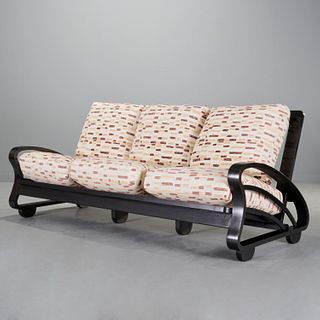 Modernist Cuban mahogany 3-seat sofa, P. Marino