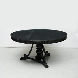 George IV style ebonized dining table, P. Marino