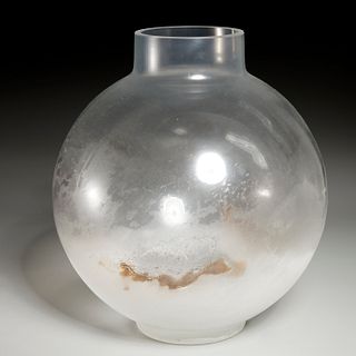 Alfredo Barbini (attrib.), huge scavo glass vase