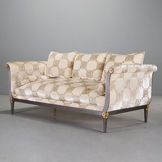 Directoire style brushed steel sofa, Peter Marino