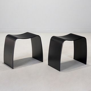 Jorgen Moller, pair bentwood 'M Taburet' stools