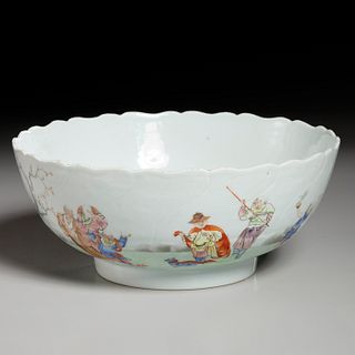 Chinese Export 'Peeping Harlequin' bowl