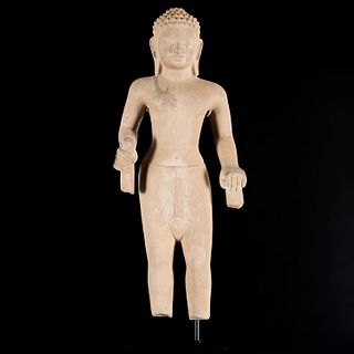 Large Khmer style carved stone deity