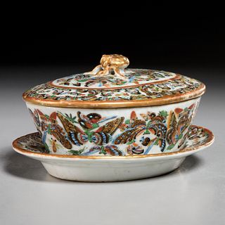 Chinese Export famille rose tureen and stand