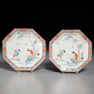 (2) Rare Kakiemon 'Hob in the Well' dishes, 18th c