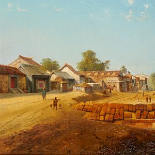 Hildebrandt (attrib), oil canvas, Beijing, c. 1862