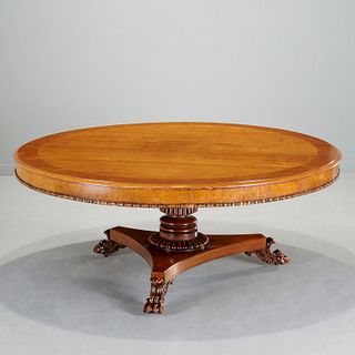Nice George IV oak tilt-top dining table