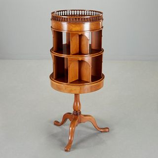 Georgian style architectural cylinder bookcase