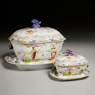 (2) Mason's 'Table and Flower Pot' tureens