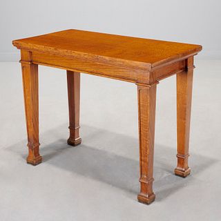 George V oak side table, ex HM Treasury