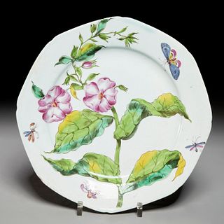 Bow botanical plate, 18th c.