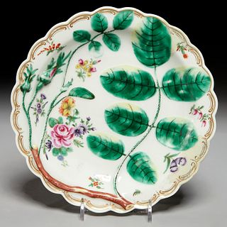 Dr. Wall Worcester 'Blind Earl' dish, 18th c.