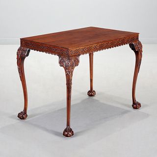 George II mahogany silver table, ex Christie's