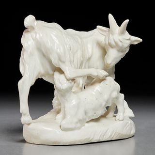 Derby Andrew Plance model of goats, 18th c.