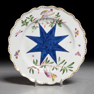Worcester dish, atelier James Giles. 18th c.