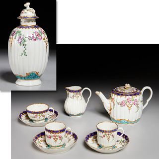 Worcester partial tea and coffee service, 18th c.