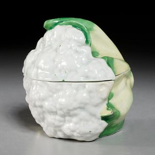 Worcester cauliflower tureen and cover, 18th c.