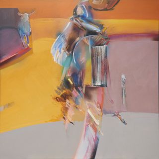 Veloy J. Vigil, large oil on canvas, c. 1980