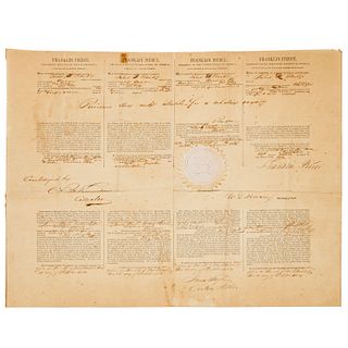 Franklin Pierce, document signed as President