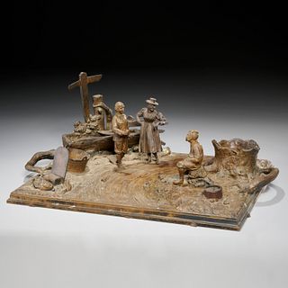 John Rogers (manner), bronze Civil War diorama