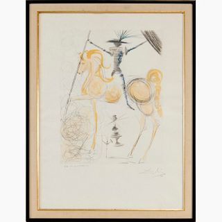 Salvador Dali, drypoint etching proof, 1972