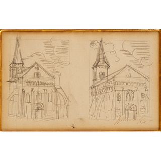Jean Dufy, pencil drawing, ex-Van Rensselaer