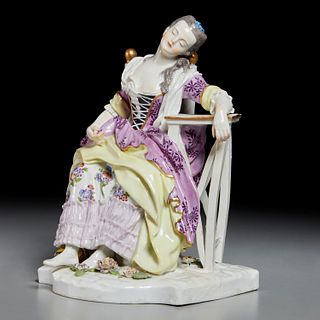 Early Meissen figure of 'La Belle Louise'