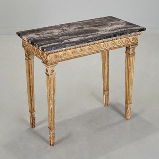 Italian Neoclassical gilt and painted wood console