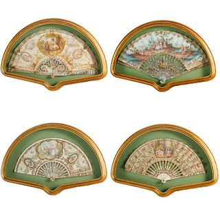 (4) nice Louis XVI mother-of-pearl lady's fans