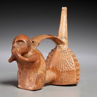 Vicus Culture, Pre-Columbian pottery effigy vessel