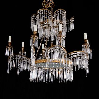 Nice Baltic Neoclassical style cascade chandelier