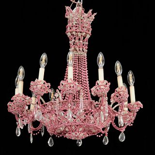 Maison Bagues style beaded 12-light chandelier