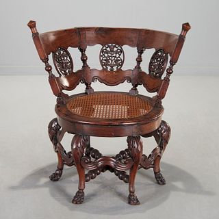 Dutch Colonial hardwood 'Burgomaster' chair