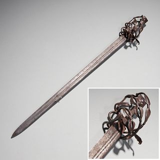 Continental Schiavona sword, ex Parke-Bernet