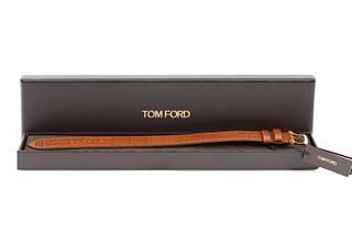 MEN'S TOM FORD LEATHER EMBOSSED WATCH BAND