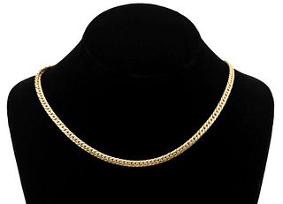 ITALIAN 14K YELLOW GOLD LINK NECKLACE