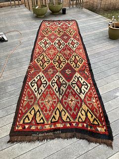 Semi-Antique Uzbek Julkhyr Julkhir Multicolor Area Rug