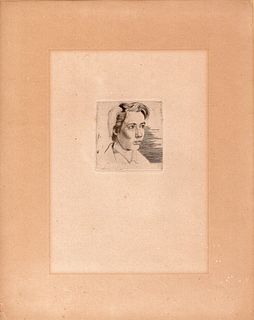 Schäffer, Eugen Eduard, Engraving and etching, portrait of Maisonneuve RARE!