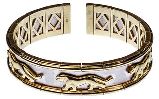 14k Mixed Gold Panther Bracelet
