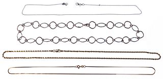 14k Yellow and White Gold Necklace Assortment