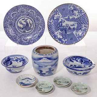 Japanese Arita Blue and White Porcelain Assortment