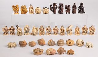 Asian Netsuke Figurine Assortment
