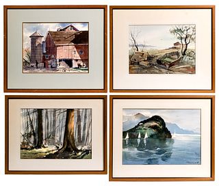 Lou Bonamarte (American, 1933-2020) Watercolor Assortment