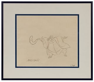 Marc Davis (American, 1913-2000) Disney 'King Hubert' Pencil on Paper Cel